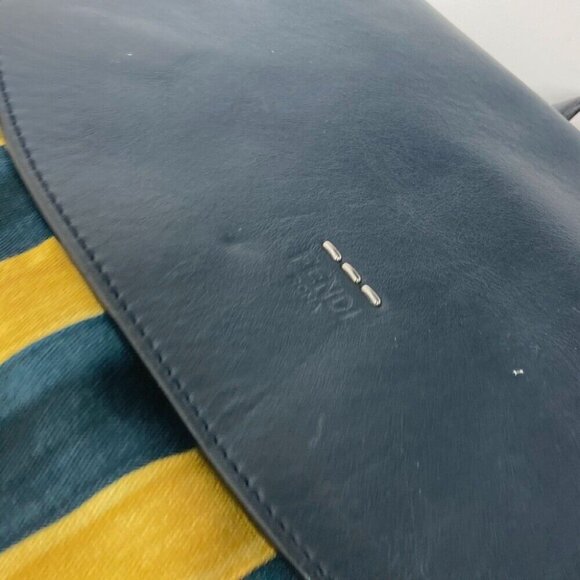 FENDI optical stripe backpack bag Backpack Canvas/Leather - Picture 6 of 10